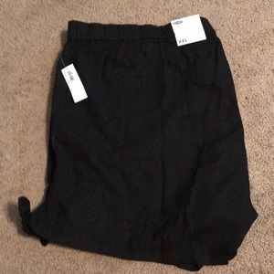 Old Navy Women’s Black Linen Tie Short XXL